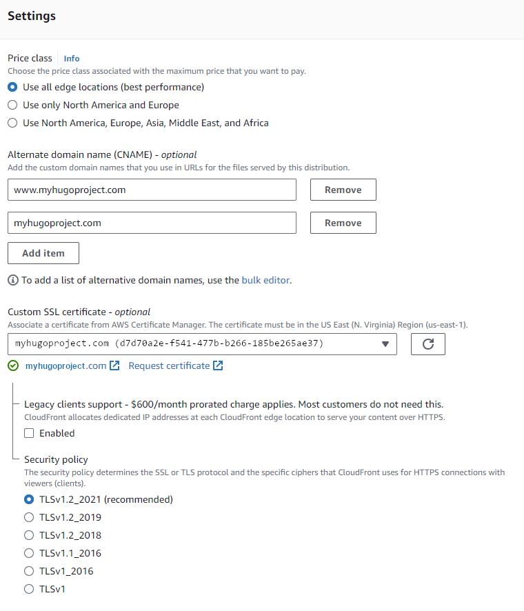 cloudfront distribution https configuration